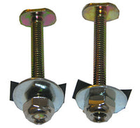 Brass-Plated Toilet Bolts With Nuts And Washers, 0.25 x 2.25-In. (Pack of 6)