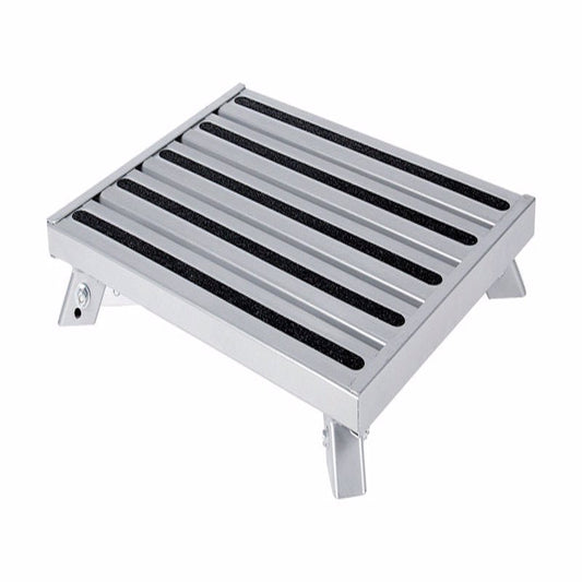 Camco Silver Aluminum Adjustable Step Stool 19 L x 9 H x 14-1/2 W in.