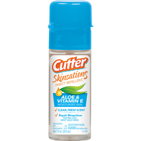 Cutter Skinsations Insect Repellent Liquid For Mosquitoes 1 oz (Pack of 24)