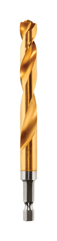 Milwaukee  SHOCKWAVE  27/64 in.  x 4.88 in. L Titanium  RED HELIX  Drill Bit  1 pc.