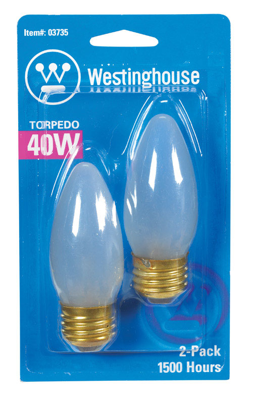 Westinghouse 40 watts B11 Decorative Incandescent Bulb E26 (Medium) White 2 pk (Pack of 10)