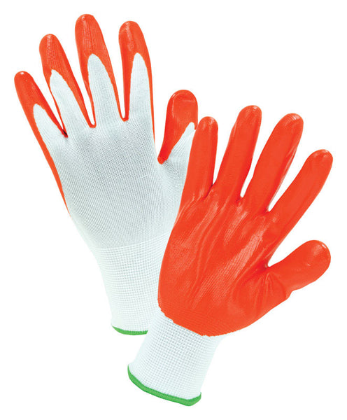 GUANTES BAÑADOS NARANJA L 5PK