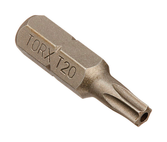 Irwin  Tamper Resistant Torx  T20   x 1 in. L Insert Bit  Chrome Vanadium Steel  2 pc.
