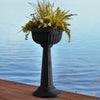 Bloem Grecian 32 in. H X 18 in. D Plastic Urn Planter Black
