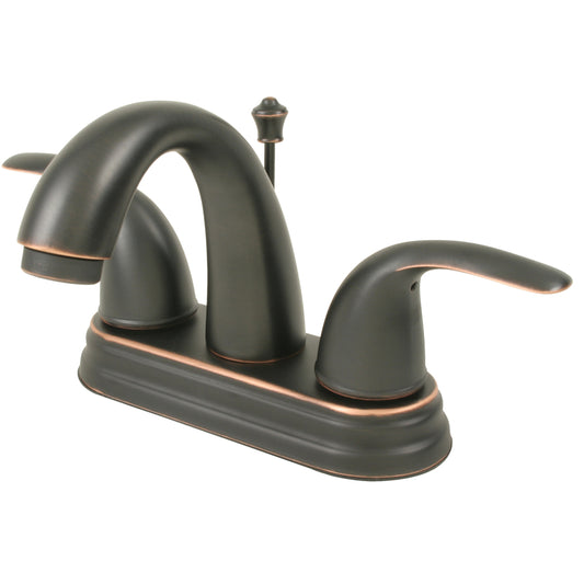 Ultra Faucets Oil Rubbed Bronze Centerset Bathroom Sink Faucet 4 in.