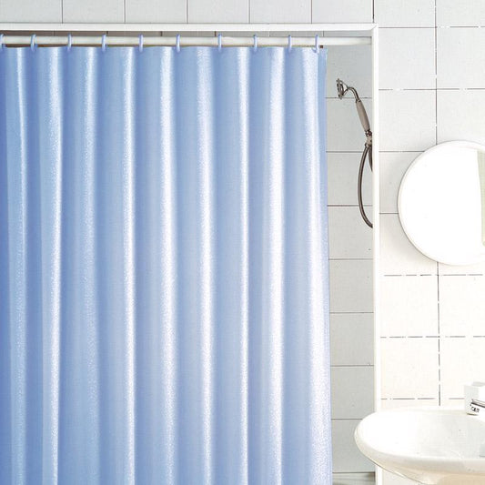 Excell 70 in. H X 72 in. W Light Blue Lightweight Glitter Shower Curtain Liner PEVA