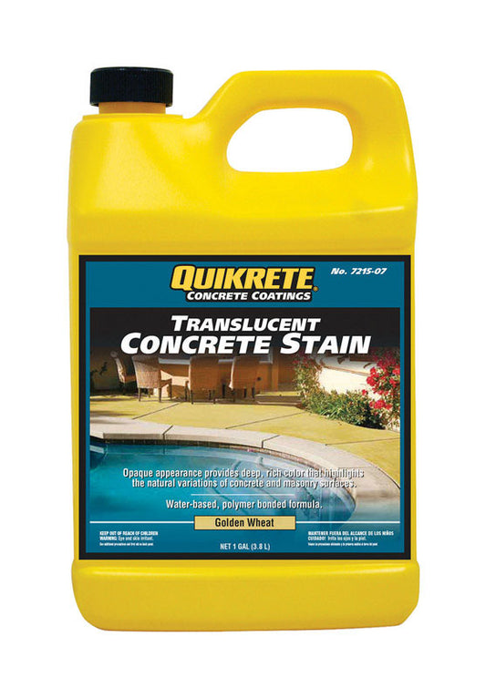 Quikrete Semi-Transparent Golden Wheat Water-Based Concrete Stain 1 gal. (Pack of 4)