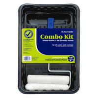 RollerLite White Velvet High Density Foam 6.5 in. W Mini Paint Roller Kit Threaded End
