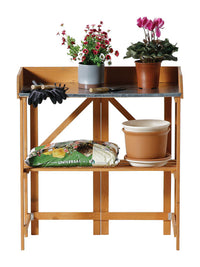 Gardien Rectangular Tan Potting Table