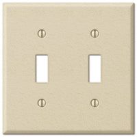Amerelle Contractor Ivory 2 gang Stamped Steel Toggle Wall Plate 1 pk