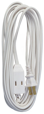 Coleman Cable 94158901 20' 16/2 White Indoor Cube Tap Extension Cord