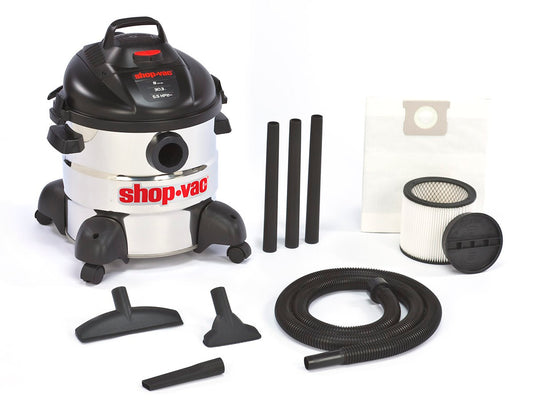 Shop Vac 598-61-00 8 Gallon 5.5 HP Stainless Steel Wet & Dry Vac