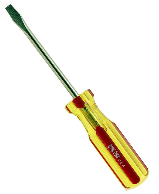 Great Neck G44C 1/4 X 4 Professional Round Shank Slotted Screwdriver