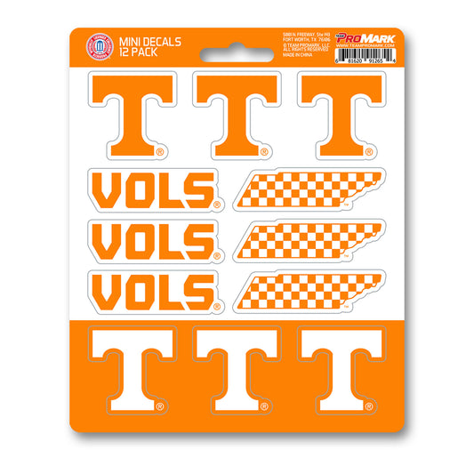 University of Tennessee 12 Count Mini Decal Sticker Pack
