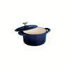 24 oz Enameled Cast-Iron Series 1000 Covered Small Cocotte - Gradated Cobalt