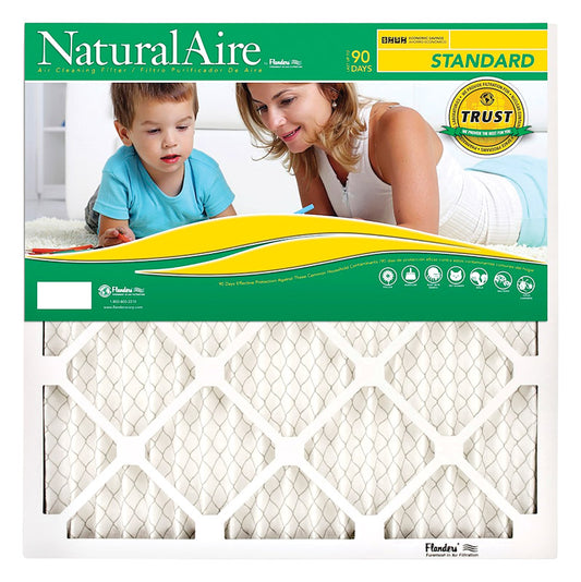 Flanders NaturalAire 16-1/2 in. W x 21-1/2 in. H x 1 in. D 8 MERV Pleated Air Filter (Pack of 12)