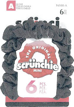 Scunci 1698803a048 Black Mini The Original Mini Scrunchies (Pack of 3)