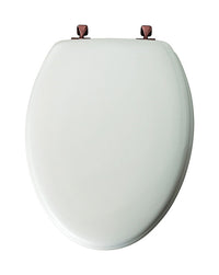 Bemis Elongated White Molded Wood Toilet Seat