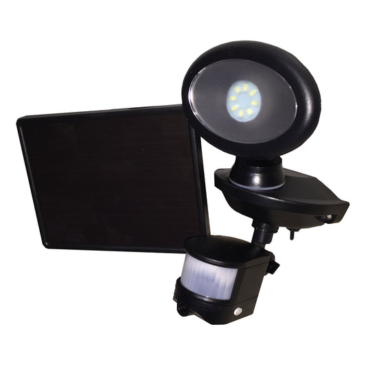 Maxsa Motion-Sensing Solar Powered LED Black Security Light with Video Camera