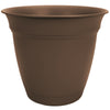 HC Companies Eclipse 17 in. H X 20 in. D Plastic Planter Chocolate