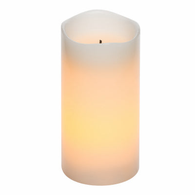 Flameless Candle, Cream, 3 x 6-In. Pillar