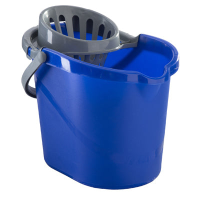 Mop Bucket with Wringer, Blue Oval, 15-Qt.