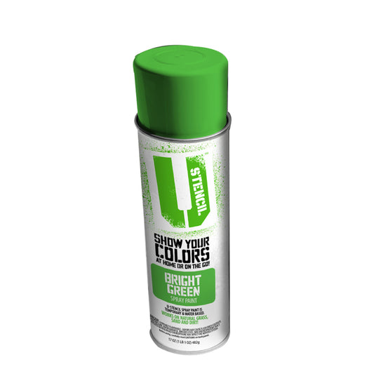 U-Stencil Matte Bright Green Spray Paint 17 oz. (Pack of 6)