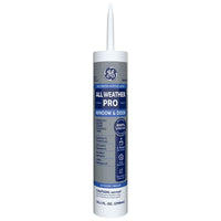 GE All Weather Pro White Siliconized Acrylic Latex Window and Door Caulk 10.1 oz. (Pack of 12)