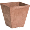 Ella Water-Minder Planter, Plastic, Ella, Rust Square, Indoor/Outdoor, 8-In. Sq. (Pack of 10)