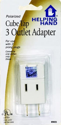 Helping Hand 85021 Cube Triple Tap Outlet Adapter