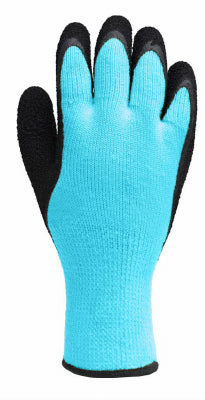 Winter Gloves, Latex Palm, Thermal Liner, Hi-Viz Yellow, Men's Medium