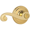 Kwikset Lido Polished Brass Privacy Lockset 1-3/4 in.