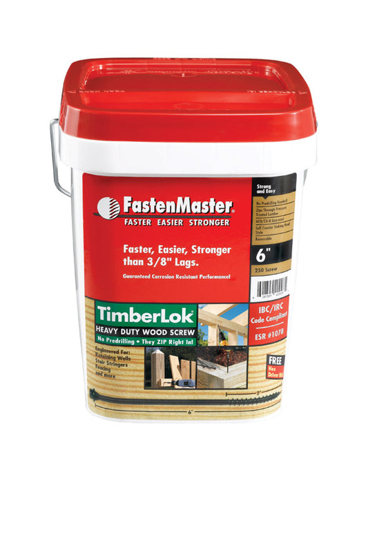 FastenMaster TimberLOK No. 10 X 6 in. L Hex Epoxy Wood Screws 250 pk