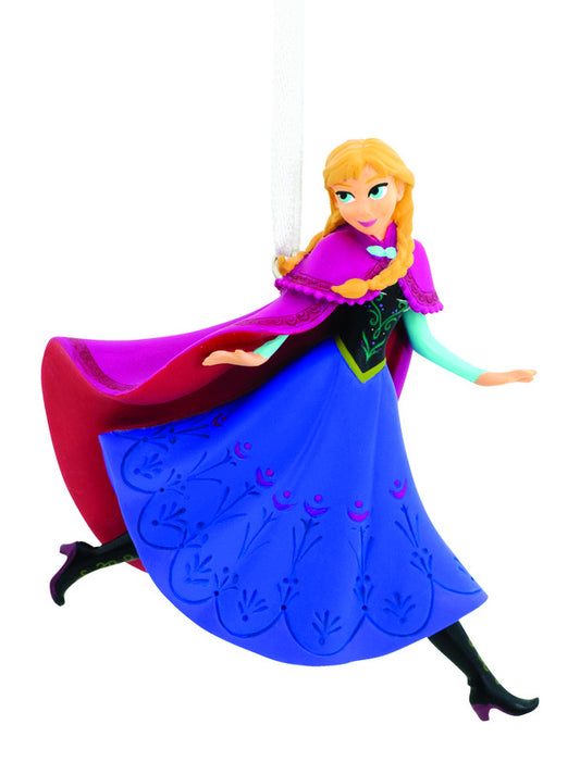 Hallmark  Multicolored  Frozen Anna Running  Ornament