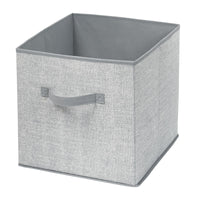 iDesign Gray Fabric Storage Bin 12.75 in. H X 13.5 in. W X 12.5 in. D