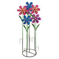 Regal Art & Gift Assorted Metal 36 in. H Flower Ribbon Garden Stake Spinner (Pack of 12)