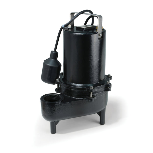 Bomba de aguas residuales de ángulo amplio de hierro fundido ECO-FLO de 1/2 HP y 7800 gph