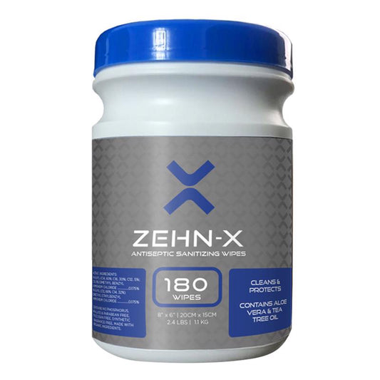 Zehn-X Fiber Blend Antiseptic Sanitizing Wipes 6 in. W X 8 in. L 180 wipes