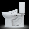 TOTO® Drake® WASHLET®+ Two-Piece Elongated 1.28 GPF Universal Height TORNADO FLUSH® Toilet with C2 Bidet Seat, 10 Inch Rough-In, Cotton White - MW7763074CEFG.10#01