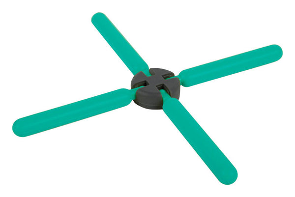 Salvamanteles plegable de silicona de color verde azulado de Core Kitchen (paquete de 12)