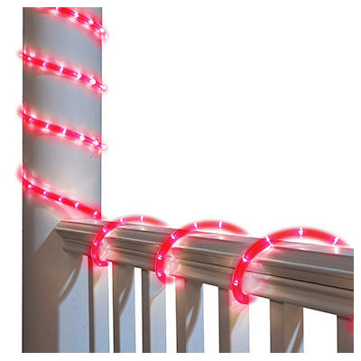 Juego de luces LED de cuerda, color rojo, 9 pies.