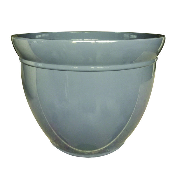 Southern Patio Kittredge 11.02 in. H x 15 in. W Gray Resin Planter (Pack of 6)