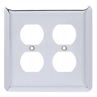 Double Duplex Wall Plate, Chrome