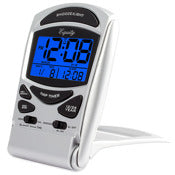 Equity 31300 5 Titanium Colored Lcd Travel Alarm Clock