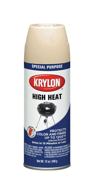 Krylon Beige High Heat Spray Paint 12 oz. (Pack of 6)
