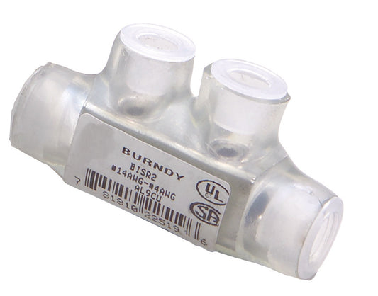 Burndy  Insulated Wire  Inline Splicer Reducer  Silver  1 pk