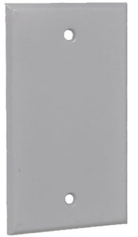 Weatherproof Rectangular Blank Cover, 1-Gang, Gray