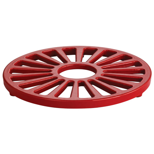 7 in Enameled Cast-Iron Series 1000 Round Trivet - Gradated Red