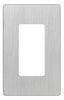 Lutron Claro Brushed Stainless Steel Gray 1 gang Stainless Steel Rocker Wall Plate 1 pk