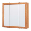 Continental Cabinets  24 in. H x 24 in. W x 4.44 inch in. D Square  Oak  Tri-View Medicine Cabinet